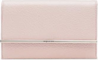 Alexander McQueen Mini T-Bar Leather Clutch in 9813 Venus Pink/Silver at Nordstrom Rack