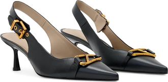 AllSaints Hera Pointed Toe Slingback Pump in Black at Nordstrom, Size 10.5Us