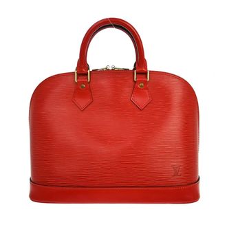 Louis Vuitton Vintage Alma Epi Leather Red Leather Handbag (Pre-Owned)