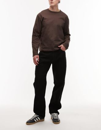 Wrangler Frontier - Jeans dritti comodi neri-Nero