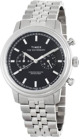 Timex Waterbury Metropolitan Chronograph Quartz Black Dial Mens Watch TW2Y23400