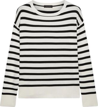 Elena Miro Bootnek Viscose Top - Dames - Longsleeves - Wit - L - Tops