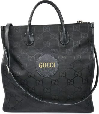 Gucci Black Nylon Leather Shoulder Bag (Pre-Owned)