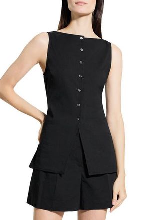 Theory Sleeveless Longline Top in Black at Nordstrom, Size X-Large