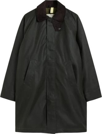 Brixtol Textiles Hayden Waxed Long Jacket - Heren - Parka Jassen - Groen - XL - Katoen - Jassen