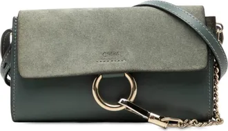 Chlo&eacute; Pre-owned Chloe Mini Suede and Calfskin Faye Chain Crossbody Ladies X2GQNOYEQDAE4UDJ