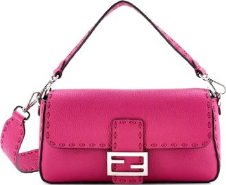Fendi Selleria Baguette NM medium leren schoudertas - Paars
