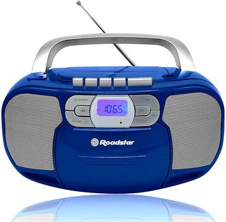 Roadstar Rcr-4635umpbl Radio Cd Port&aacute;til Cassette, Digital Pll Fm, Reproductor Cd-mp3, Usb, Aux-in, Toma Auriculares Azul - Azul - Roadstar