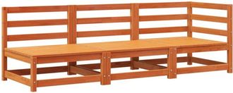 vidaXL Vidaxl - Sof&aacute; De Jard&iacute;n De 3 Plazas Madera Maciza De Pino Marr&oacute;n Cera