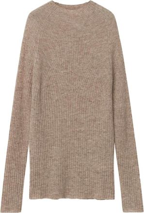 Day Birger Et Mikkelsen Truien & Vesten, Dames, Bruin, XS, Wol, Merino Blend Pullover met Hoge Hals