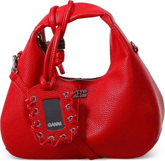 Ganni Mini Hobo Lace Detail Tote Bag