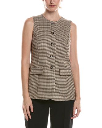 Anne Klein Houndstooth Knit Vest