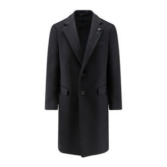 Lardini Cappotto monopetto con spilla iconica - - Coats - Uomo - Nero - L