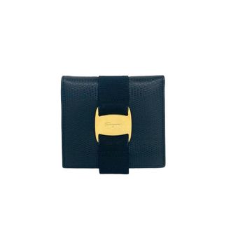 Ferragamo Black Leather Wallet (Bi-Fold) (Pre-Owned)