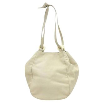 Loewe Pre-owned Shoulder Bags, female, White, Size: ONE SIZE Pre-owned Leather Shoulder Bag