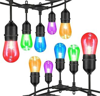 Trade Shop Trade Shop - Catena 10pz Lampade E27 Led Colorate Blu Rossa Gialla Verde Viola Per Catenaria