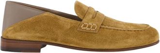Manolo Blahnik Bruine Su&egrave;de Penny Loafers - Heren - Loafers - Bruin - 41 EU - Su&egrave;de - Schoenen
