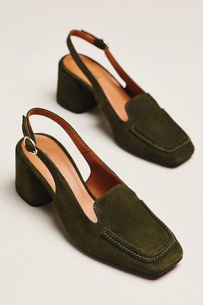 Maeve Slingback Loafer Block Heels