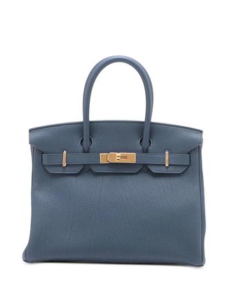 Hermès 2023 Togo Birkin Retourne 30 handbag - women - Calf Leather/Leather - One Size - Blue