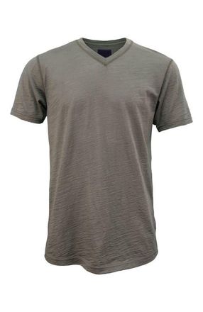 Lords of Harlech Victor Extra Fine Merino Wool V-neck Shirt in Sage at Nordstrom, Size Xx-Large