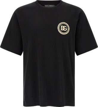 Dolce & Gabbana Black Cotton Mens T-Shirt