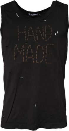 Dolce & Gabbana Black Sleeveless Round Neck Tank Mens T-shirt