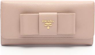 Prada Pink Saffiano Long Wallet (Bi-Fold) (Pre-Owned)