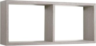 OEM Estante Rectangular De Pared 2 Compartimentos Mod. Morgana Roble Gris Nuovo