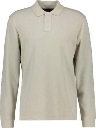 HUGO BOSS Petempestolong Polo - Heren - Polos - Beige - S - Katoen - Tops