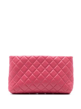 Chanel 2012 Quilted Lambskin Kiss Lock clutch bag - women - Lambskin - One Size - Pink