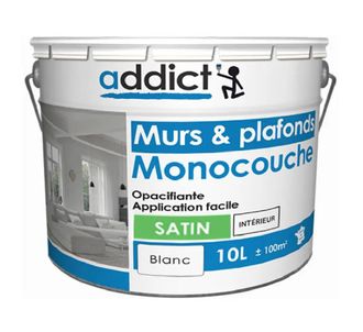 Addict Pintura Acr&iacute;lica Satin Monocapa 10 Litros Blanca - Addict