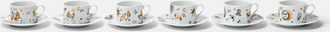 Fornasetti Astronomici set of 6 teacups and saucers