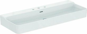 Ideal Lavabo Conca 1200x450x165mm, Lijado Blanco Con Ideal Plus 3 Orificios Para Grifer&iacute;a, Con Rebosadero Ideal Standard