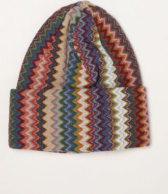 Missoni Cappello beanie in misto lana con motivo a zig zag multicolor