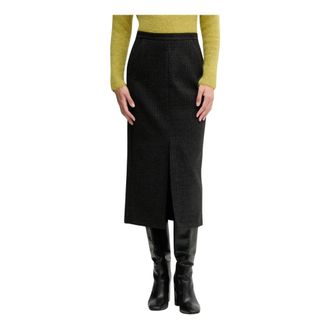 Sandro Ferrone Dames, Rokken, Zwart, Maat: XL Leer