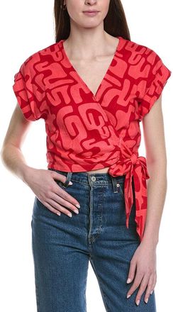 Lost + Wander Heat Wave Linen-Blend Top