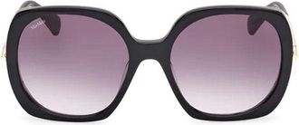 Max Mara Butterfly Full Rim Sunglasses - Black