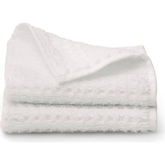 Boll & Branch Set of 2 Waffle Organic Cotton Washcloths in White at Nordstrom