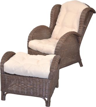 Hofmann Living and More Ohrensessel 2 Stk. tlg. Handgeflochten