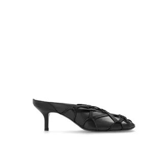 Iro Heeled Mules, female, Black, Size: 11 US Corset Doll Heeled Sandals