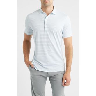 Johnnie-O Michael Stripe Performance Golf Polo in Tropical at Nordstrom, Size Xx-Large