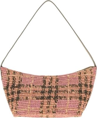 Burberry Geborduurde Raffia Mini Margate Schoudertas - Dames - Schoudertassen - Veelkleurig - ONE Size - Tassen