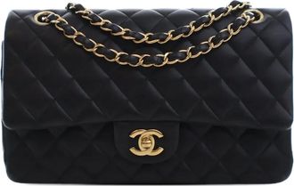 Chanel 2018 Medium Classic Lambskin Double Flap shoulder bag - Black