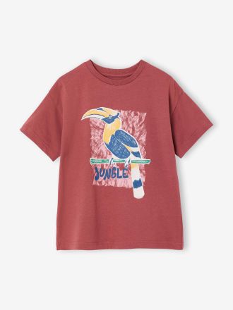 Vertbaudet T-Shirt mit Dschungelprint und Recycling-Baumwolle Jungen terrakotta