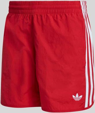 adidas Originals Regular Fit Trainingsshorts mit Logo-Applikation in Rot, Gr&ouml;&szlig;e XL