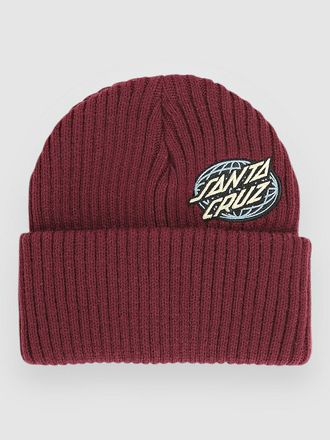 Santa Cruz Global Oval Dot Beanie rot