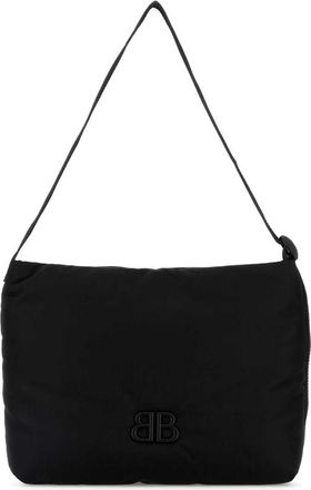 Balenciaga Black Fabric Monaco Shopping Bag