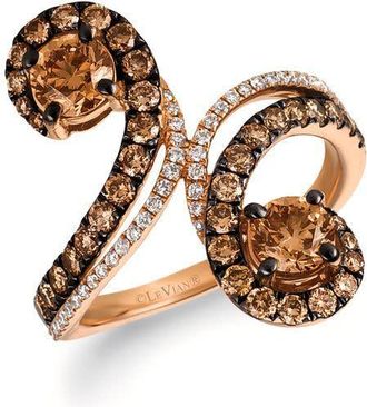 Le Vian Ladies Chocolatier Rings set in 14K Strawberry Gold