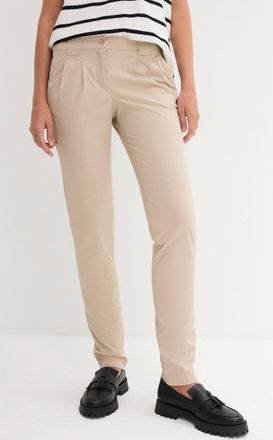 Bonprix Chinohose BONPRIX, Damen, Gr. 34, N-Gr, sand (l&auml;nge: regul&auml;r), Twill, Obermaterial: 98% Baumwolle, 2% Elasthan, unifarben, washed, regular fit lang, H