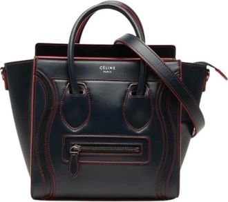 Celine Pre-owned Luggage Tote - Dames - Vintage Handtas - Blauw - ONE Size - Leer - Vintage